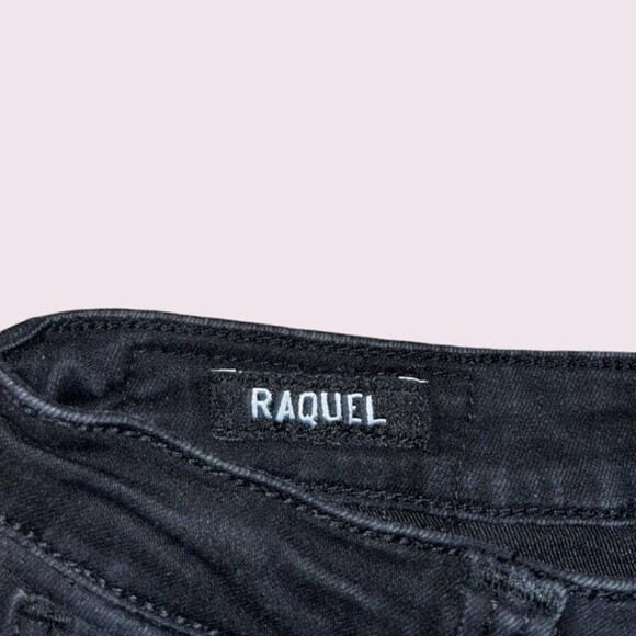 Affliction Raquel Low Rise Black Skinny Jeans Beaded Denim Womens Size 25 - Picture 7 of 12